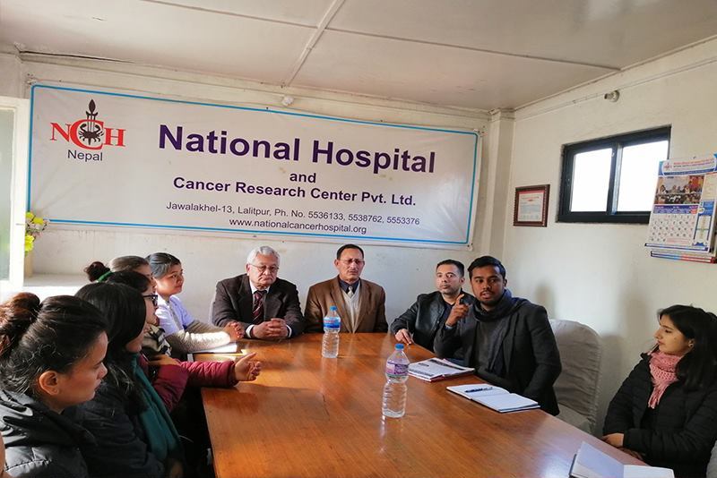 नेसनल हस्पिटल एण्ड क्यान्सर रिसर्च सेन्टरले निःशुल्क शिविर गर्ने