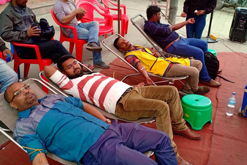 भरतपुरमा कानु समाजकाे रक्तदान