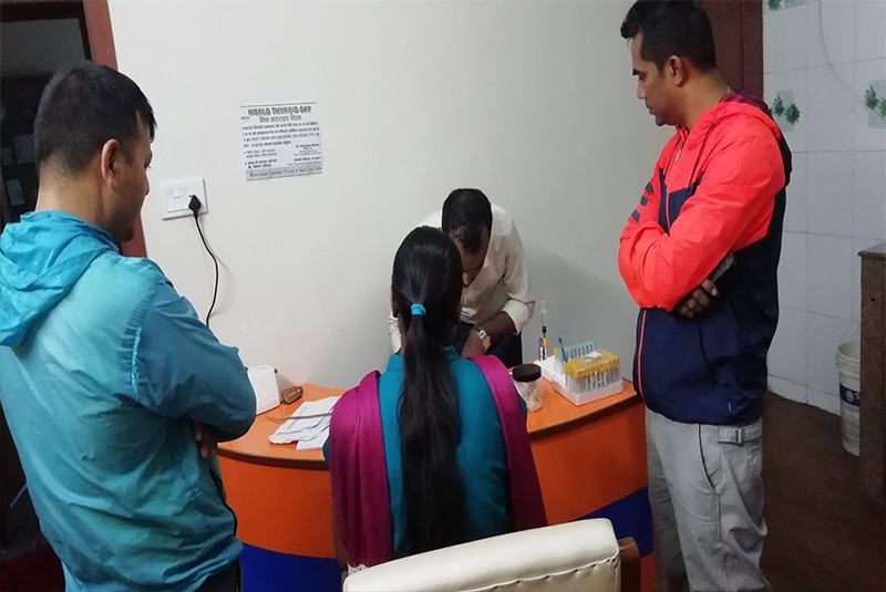 भैँसेपाटी डाइबिटिज, थाइराइड तथा हार्ट केयर सेन्टरमा थाइराइडसम्बन्धी शिविर
