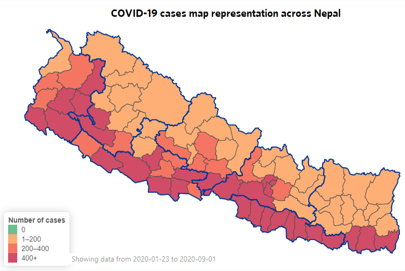 Highest single-day rise in Covid-19 cases in Kathmandu Valley