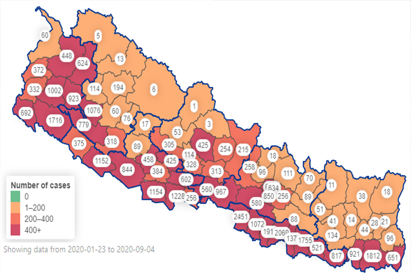 Upsurge in COVID-19 cases continues, 44,236 across Nepal